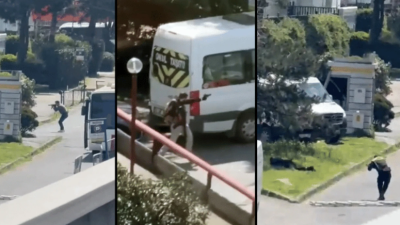 İstanbul Beşiktaş'ta, İsrail Konsolosluğu civarında polis ekiplerini hedef alan silahlı