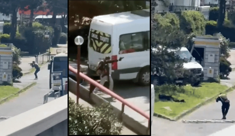 İstanbul Beşiktaş'ta, İsrail Konsolosluğu civarında polis ekiplerini hedef alan silahlı